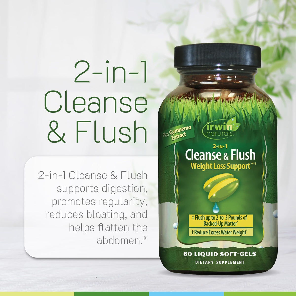 Irwin Naturals 2-in-1 Cleanse & Flush Weight Loss Support - 60 Softgels - image 5