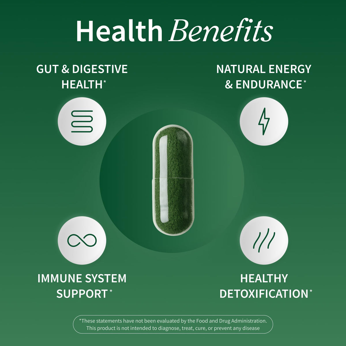 Snap Supplements USDA Organic Spirulina and Chlorella - 120 Capsules - image 4