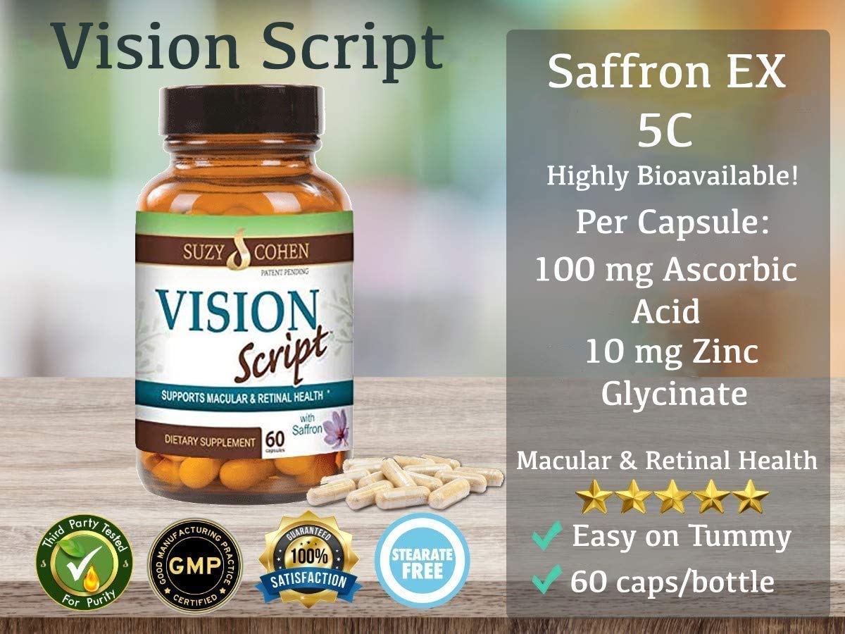 Script Essentials Vision Script Saffron Lutein Zeaxanthin Eye Health - image 3