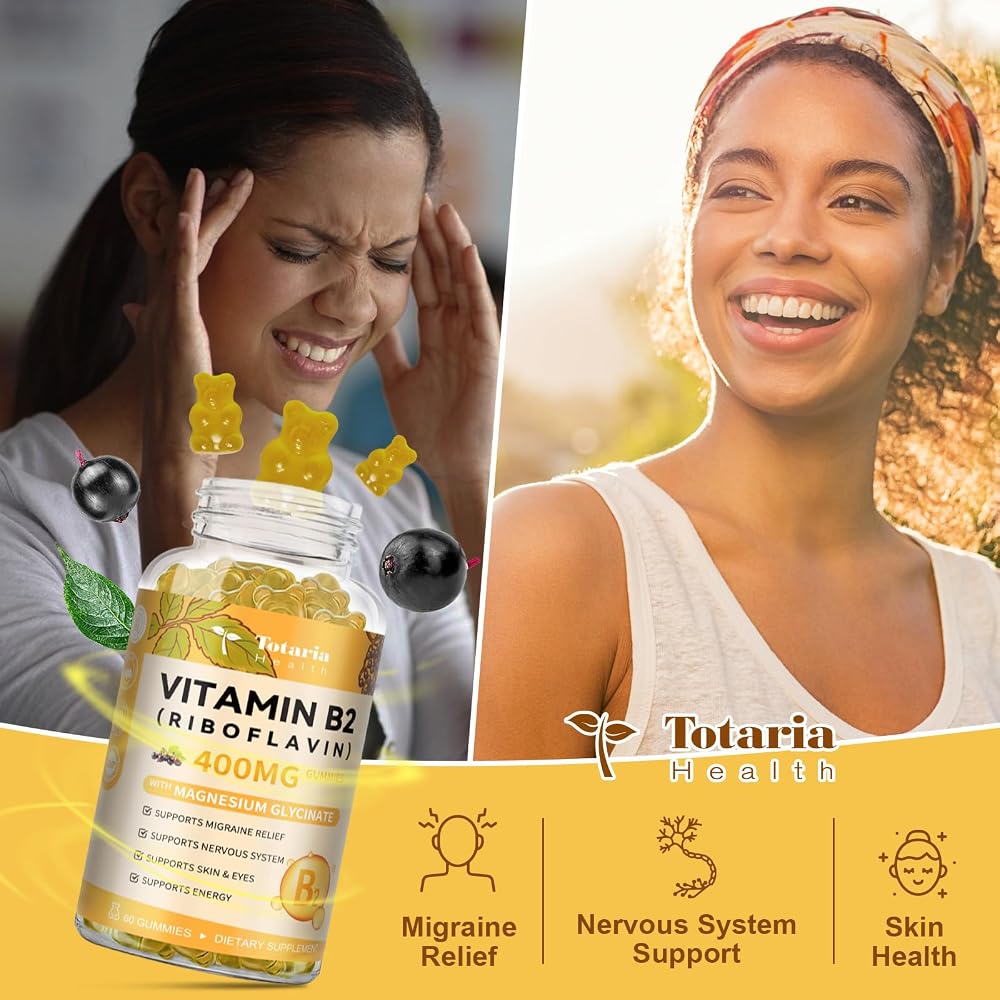 Totaria Vitamin B2 Riboflavin 400mg Gummies - 60 Gummies - image 6