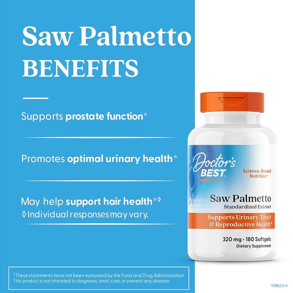 Doctor's Best Saw Palmetto Extract Supplement - 180 Softgels - image 2