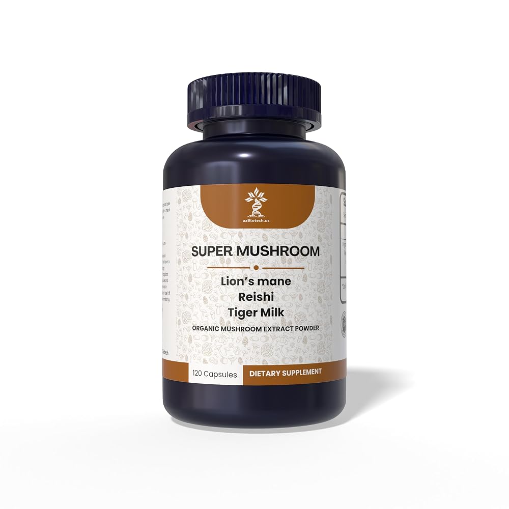 AZ BIOTECH Super Mushrooms Extract Immune Support - 90 Capsules