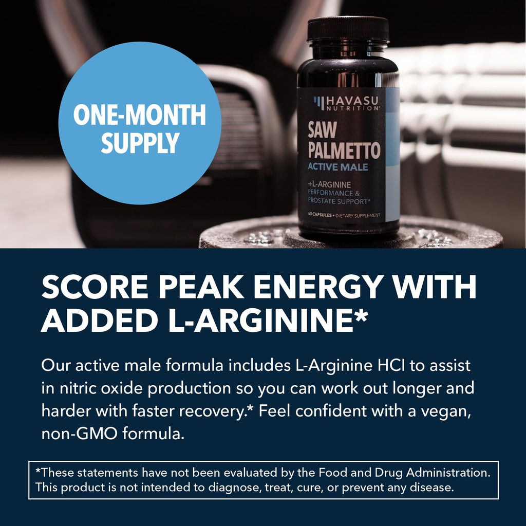 Havasu Nutrition Saw Palmetto & L-Arginine for Men's Health - 60 Capsules - image 7