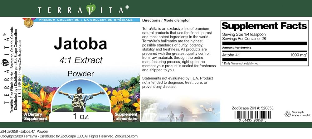 Terravita Jatoba 4:1 Powder Energy Supplement - 3 oz - image 3