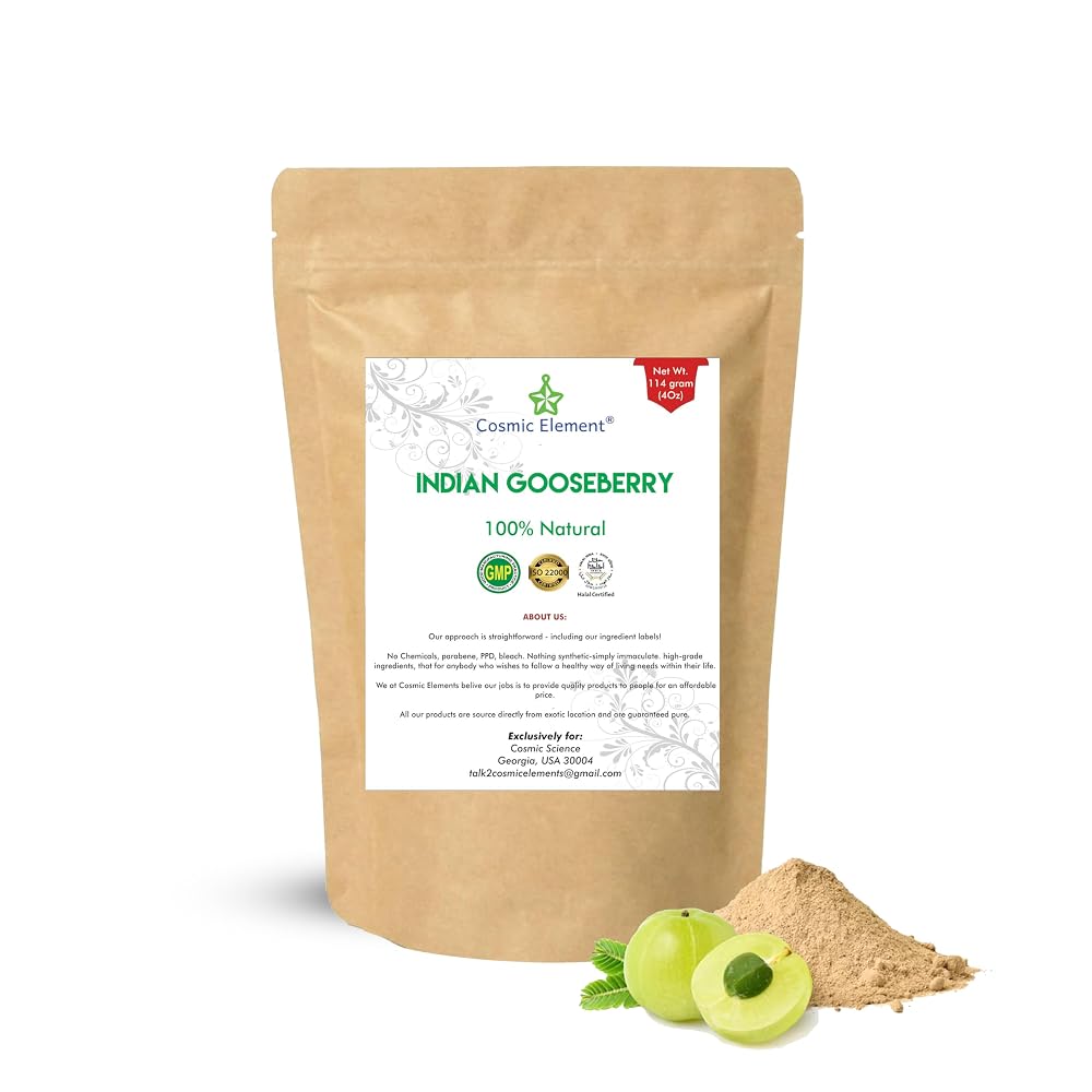 Cosmic Element Organic Amla Powder for Hair & Skin - 4 oz