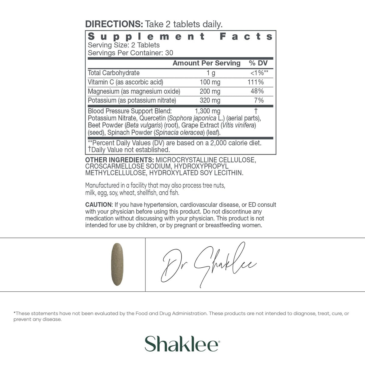 Shaklee Blood Pressure Healthy Blood Circulation - 60 Tablets - image 3
