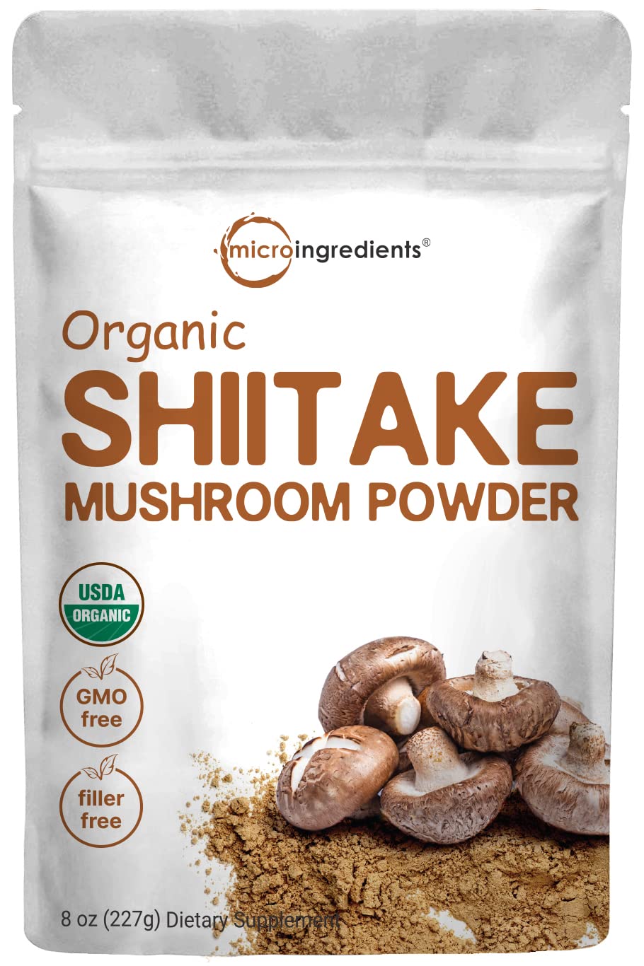 Micro Ingredients Organic Shiitake Mushroom Powder - 8 oz