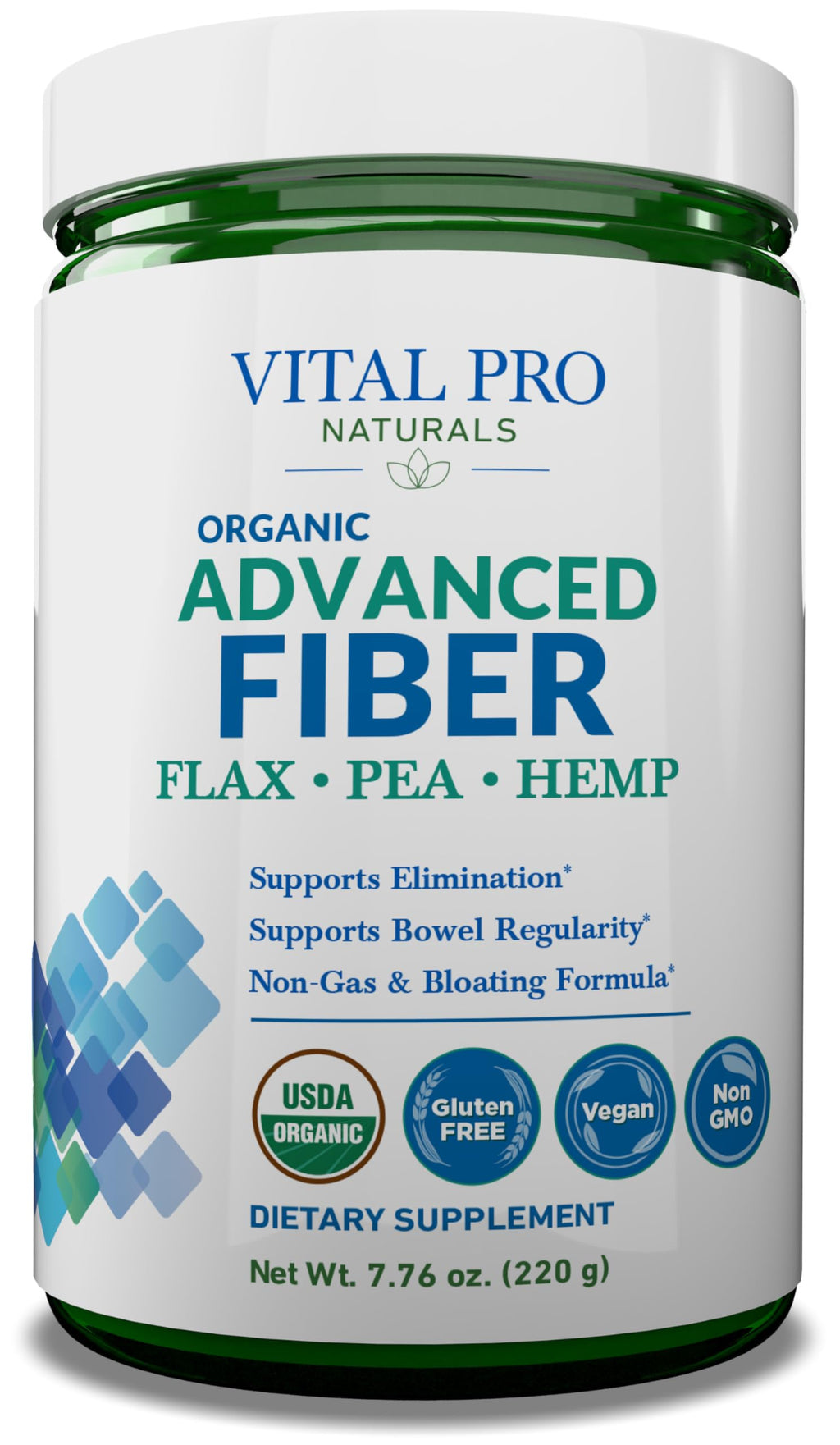 Vital Planet Advanced Fiber Powder with Flax, Pea & Hemp - 7.7 oz