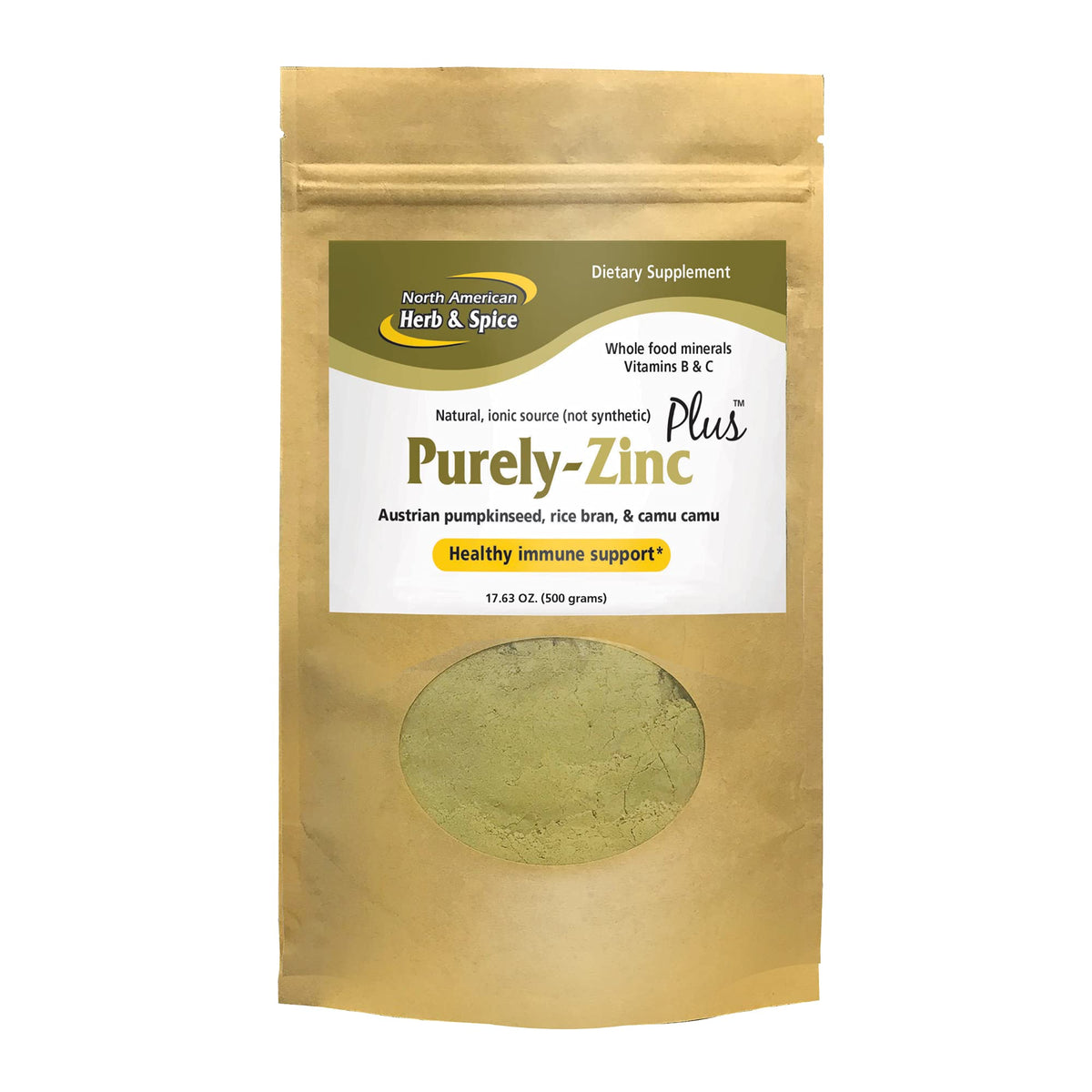 North American HERB & Spice Purely-Zinc Plus - Whole Food Zinc