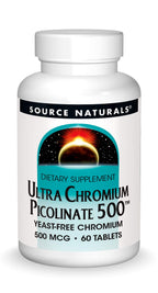 Source Naturals Ultra Chromium Picolinate 500 mcg - 60 Tablets