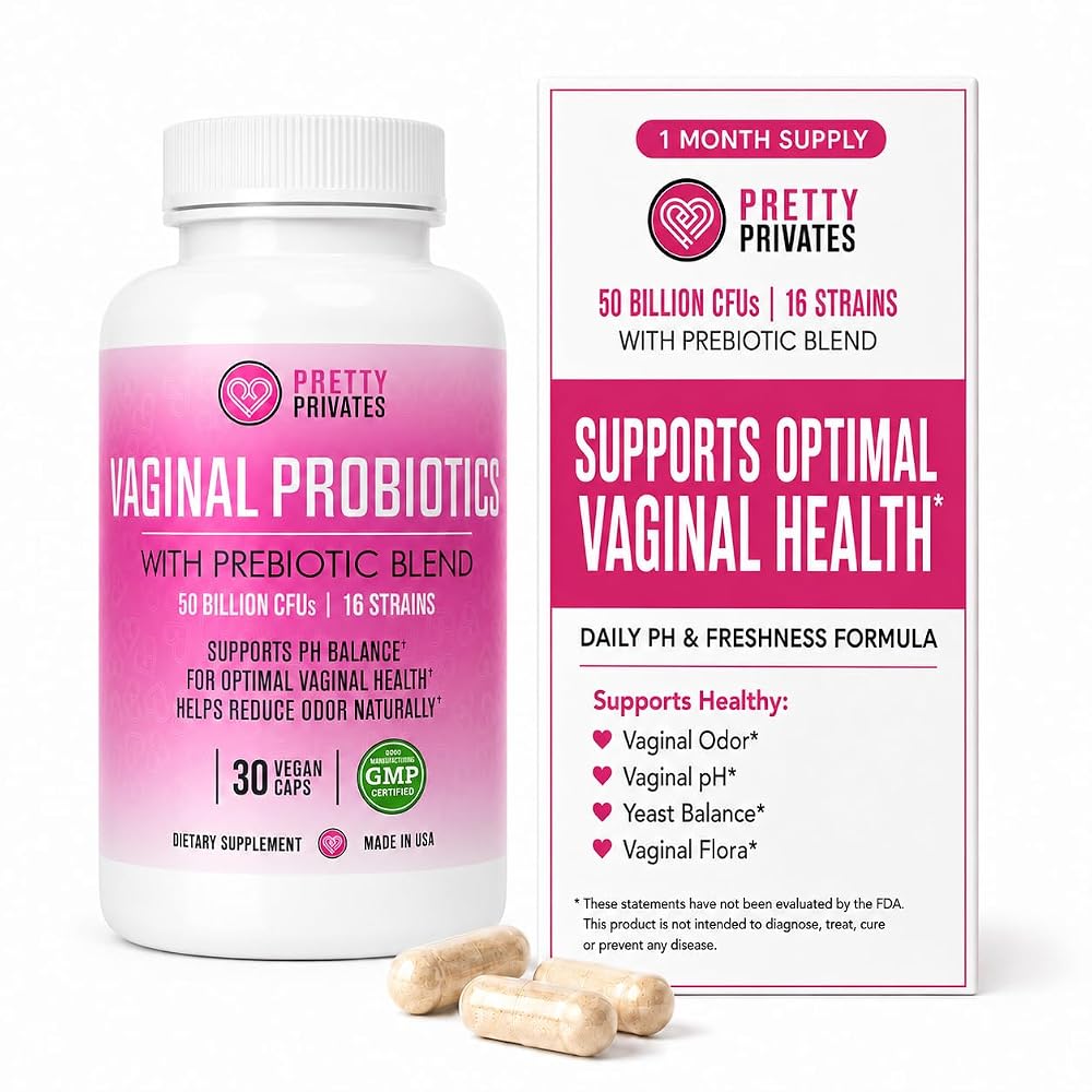 Pretty Privates Vaginal Probiotics for pH Balance Support - 30 Capsules