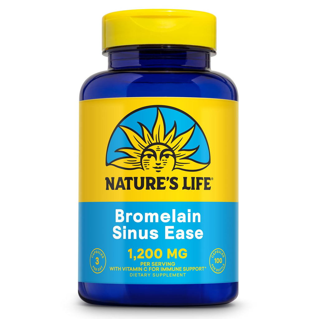 Nature's Life Bromelain Sinus Ease 1200mg - 100 Capsules