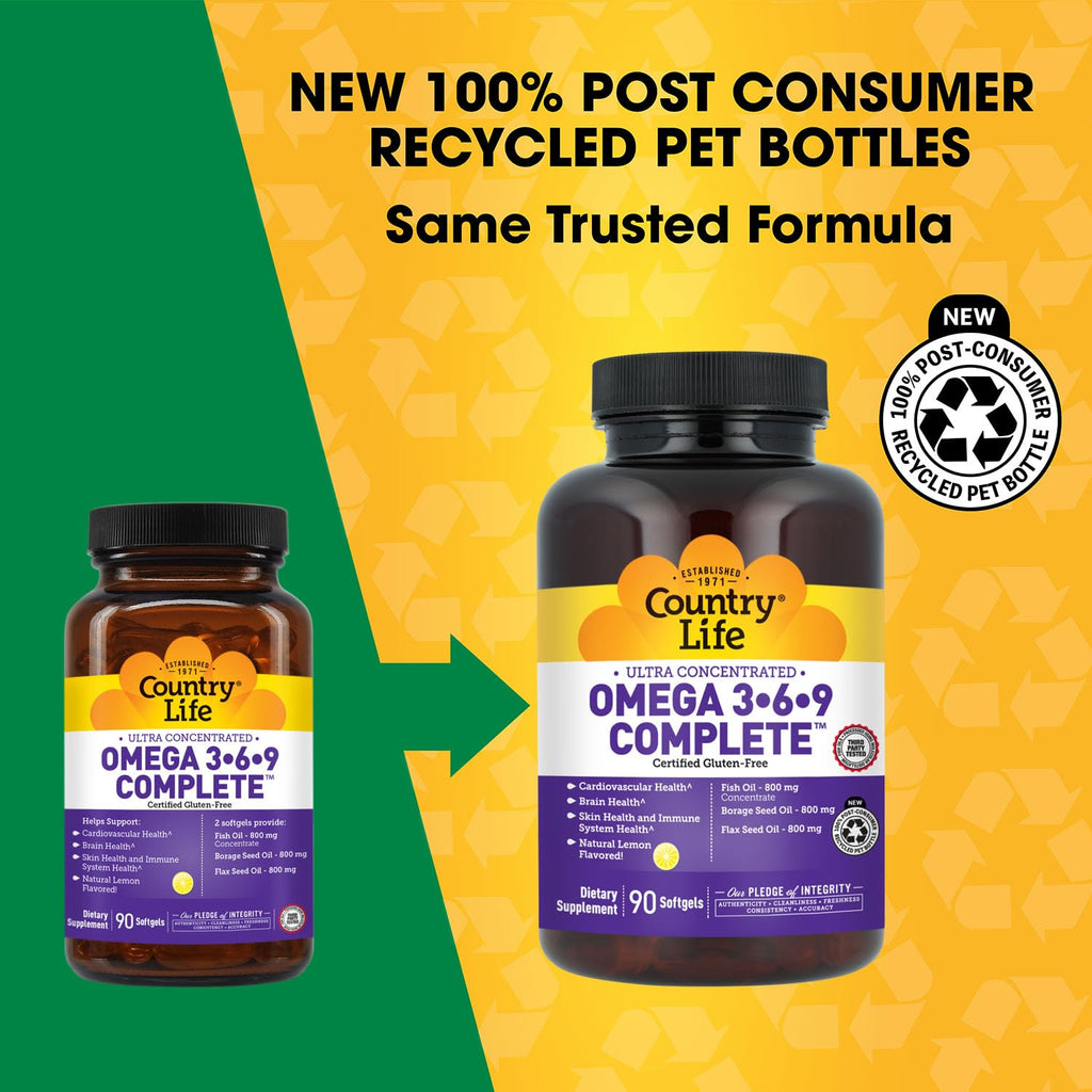 Country Life Omega 3-6-9 Complete 1534 mg - 90 Softgels - image 7