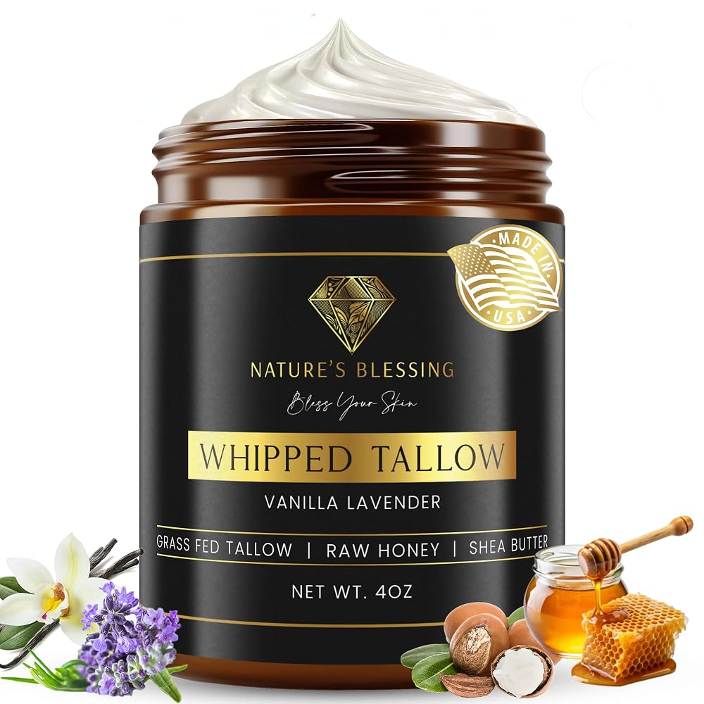 Nature's Blessing Beef Tallow Cream for Fine Lines & Wrinkles - 4 oz