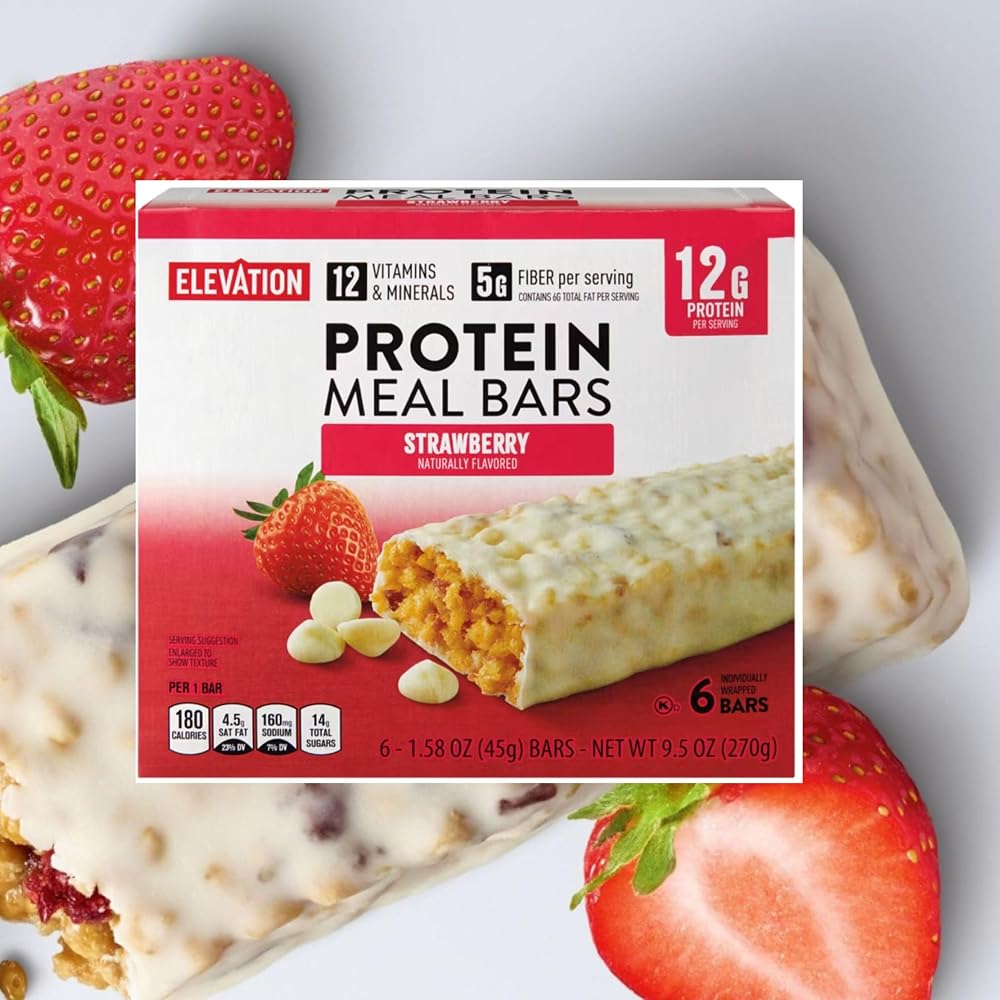 Generic Strawberry Protein Meal Bars Yogurt-Covered - 12 Pack - image 5