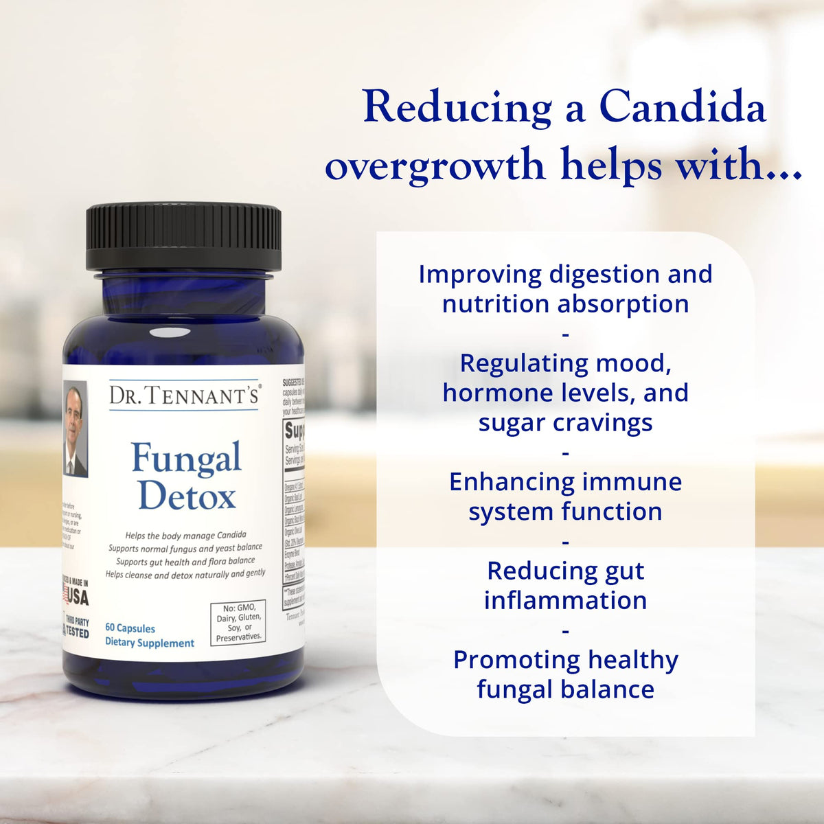 Dr. Tennant's Fungal Detox Candida Cleanse - 60 Vegetarian Capsules - image 4