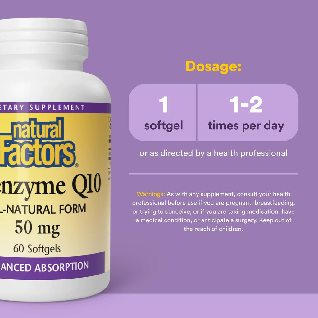 Natural Factors Coenzyme Q10 - Antioxidant Support Supplement