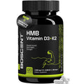 BOSCENT HMB 3000mg with Vitamin D3 K2 Capsules - 120 Capsules