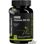 BOSCENT HMB 3000mg with Vitamin D3 K2 Capsules - 120 Capsules