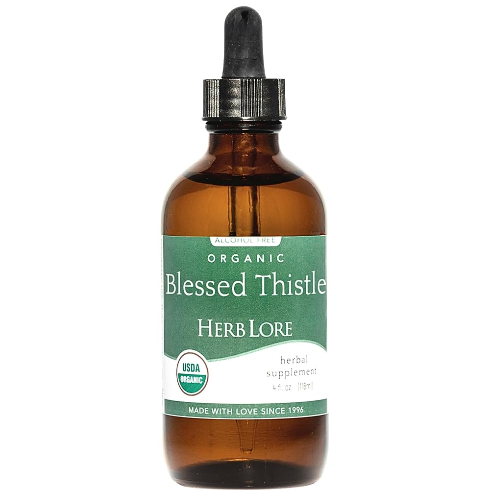 Herb Lore Organic Blessed Thistle Liquid for Breastfeeding Support - 4 fl oz