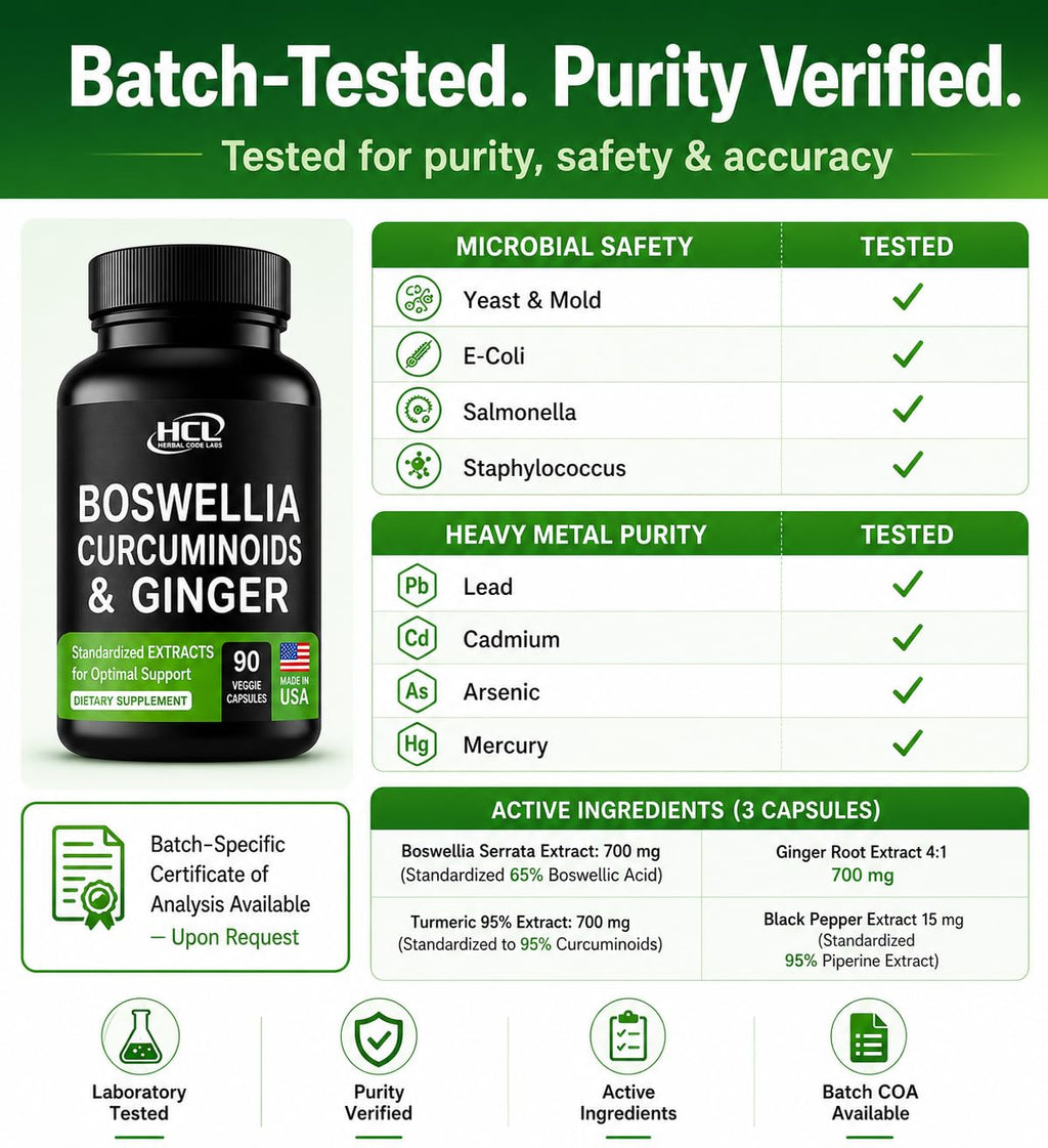 HCL Herbal Code Labs Boswellia Curcumin Ginger Mobility Support - 90 Capsules - image 10