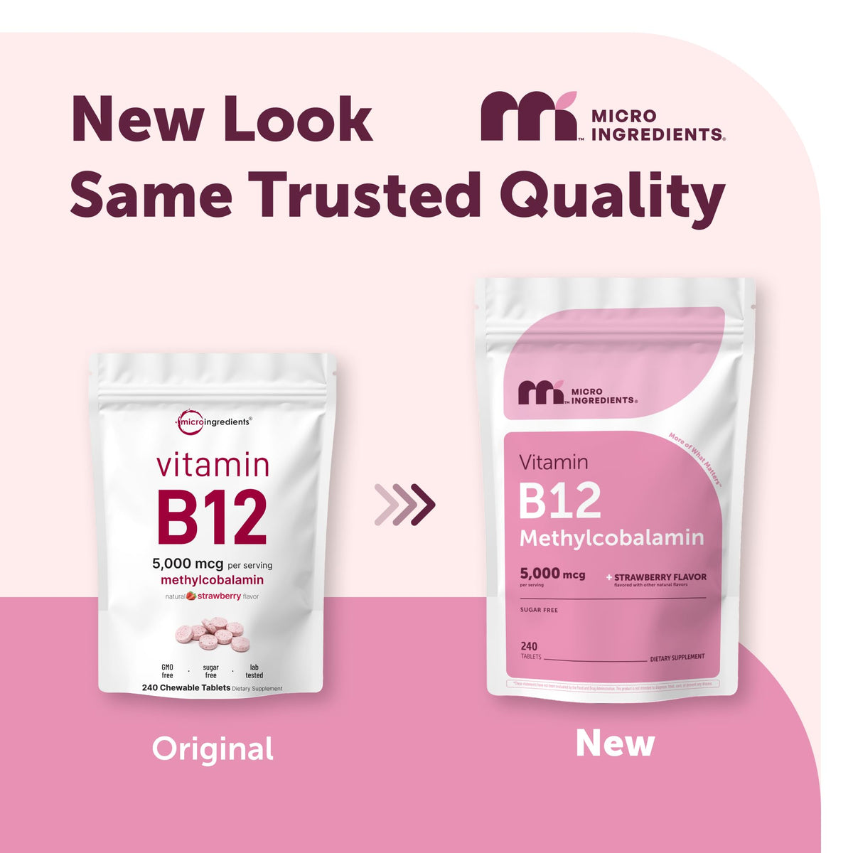 Micro Ingredients Vitamin B12 5000 mcg Methylcobalamin - 240 Tablets - image 2