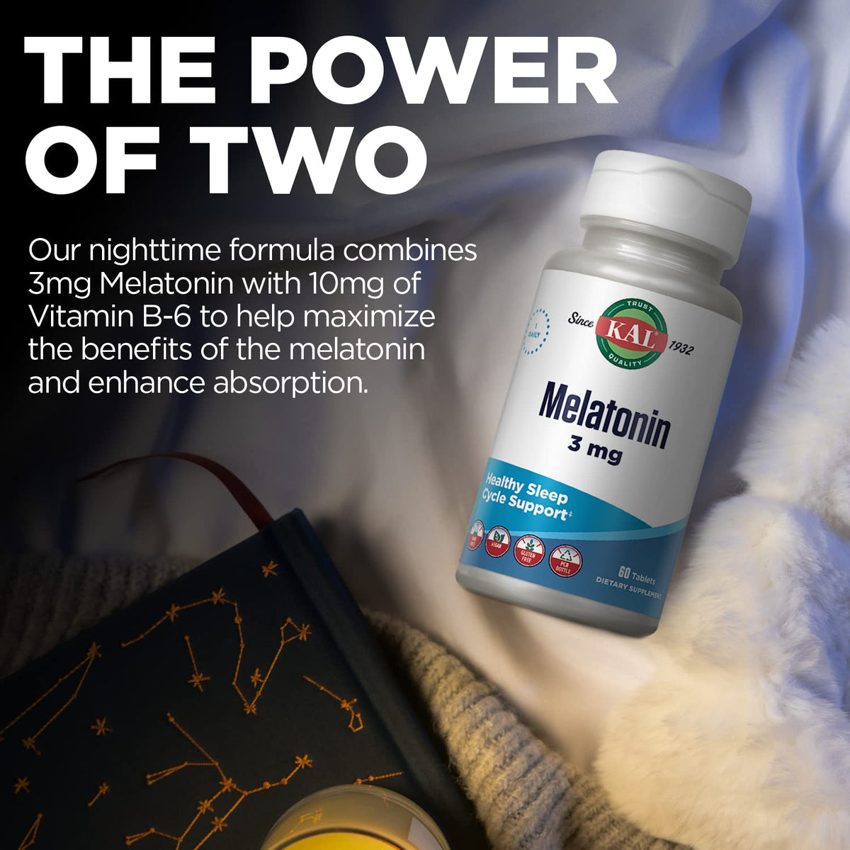 KAL Melatonin 3mg Sleep Aid Fast Dissolve Tablets - 60 Tablets - image 5