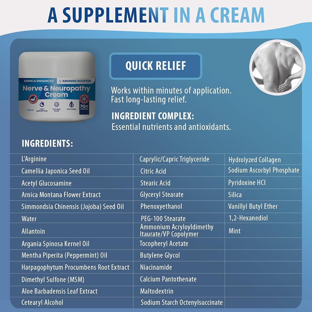 M Pain Management Neuropathy Cream with L-Arginine - 2.82 oz - image 5