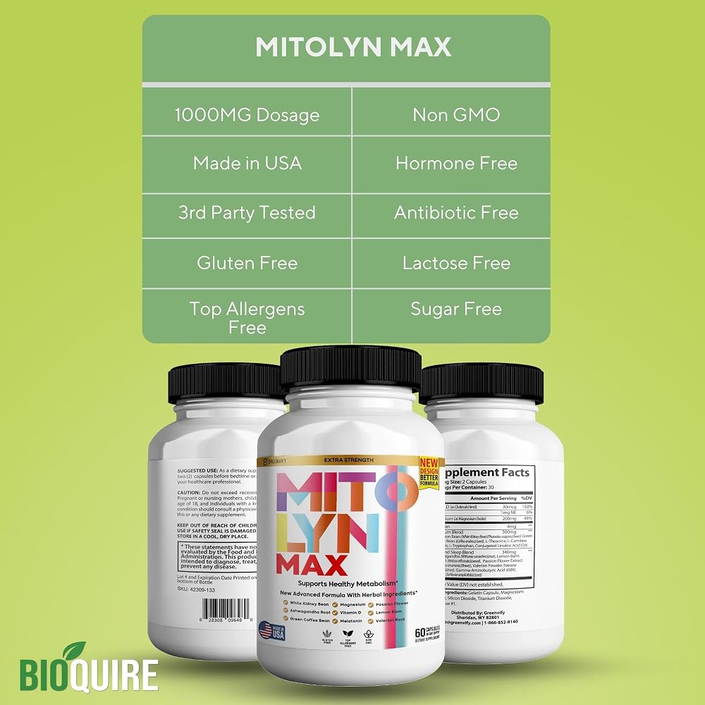 GREENVIFY Mitolyn Max Advanced Daily Formula - 120 Capsules - image 5