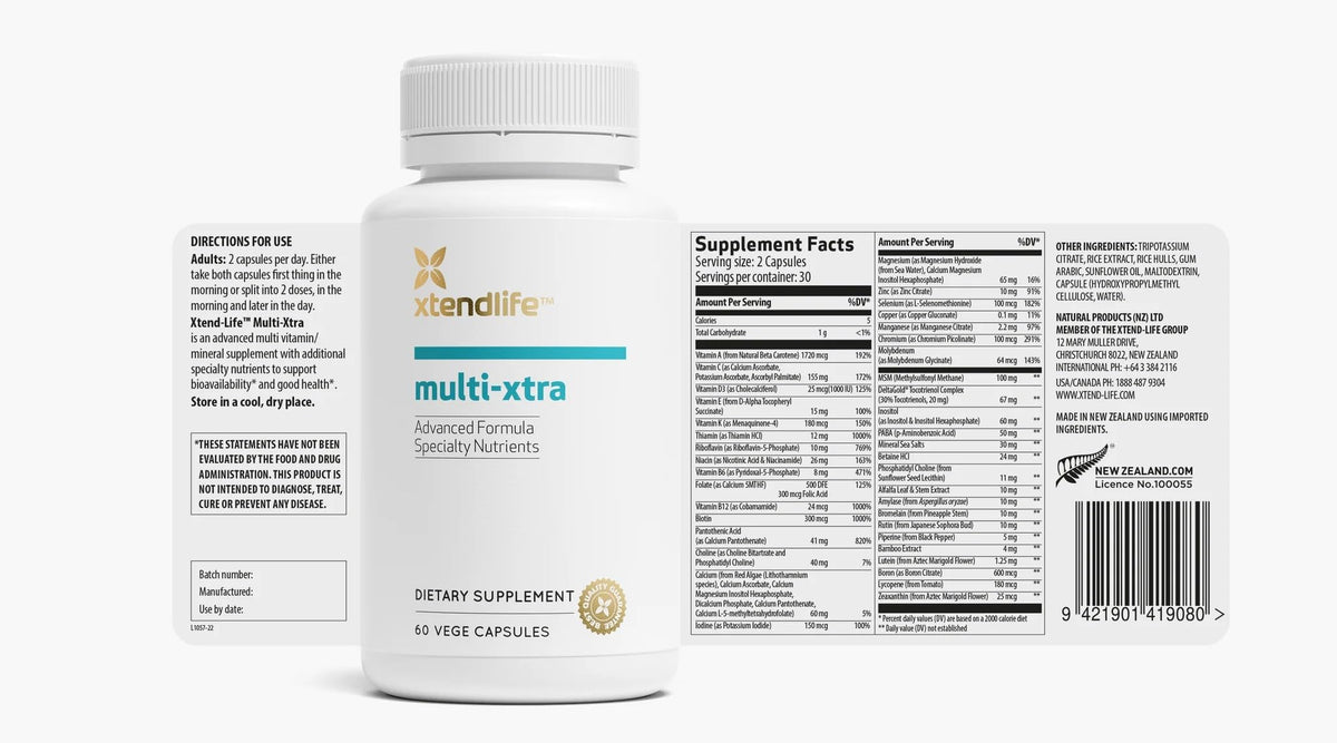 Xtendlife Multi-Xtra Daily Multivitamin - 60 Capsules - image 4