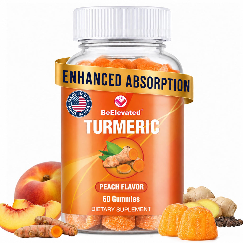BeElevated Turmeric Gummies for Adults Peach Flavor