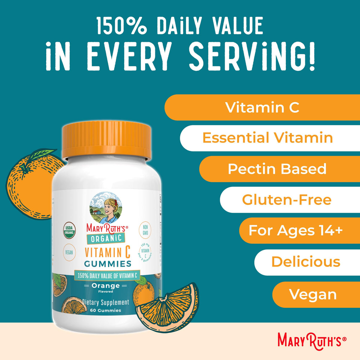MARYRUTH'S Vitamin C Gummies