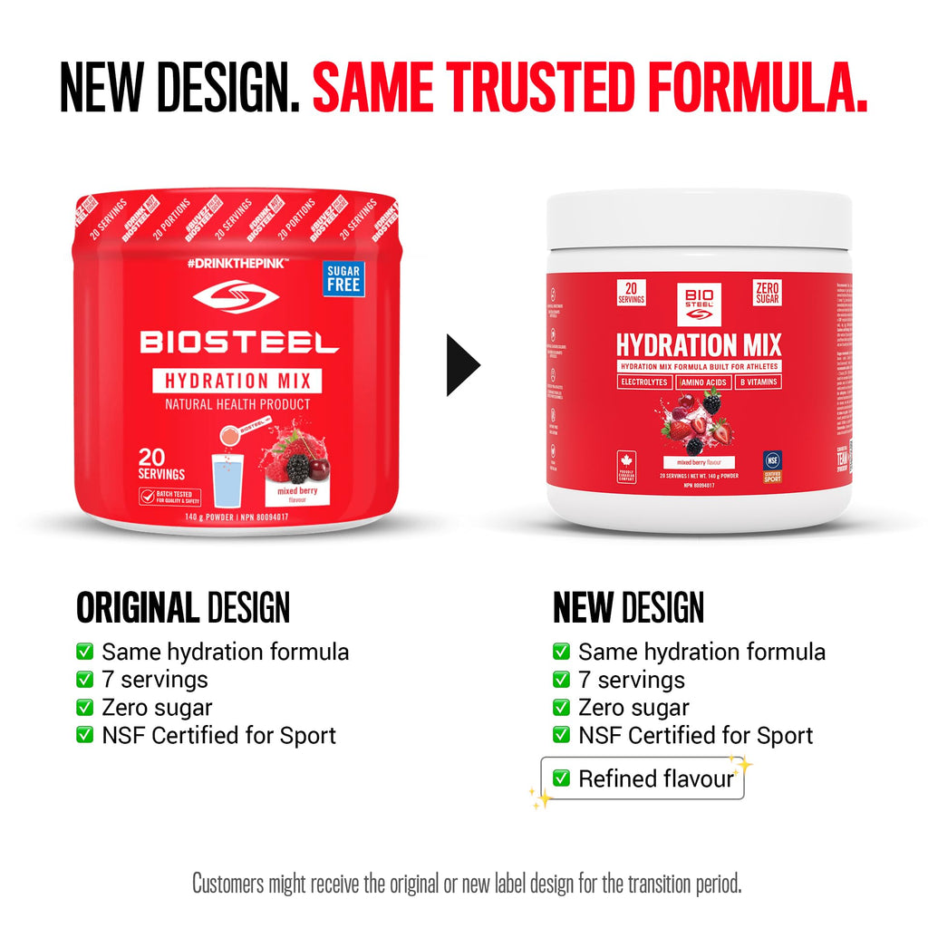 BioSteel Electrolyte Hydration Mix Mixed Berry - 20 Servings - image 2