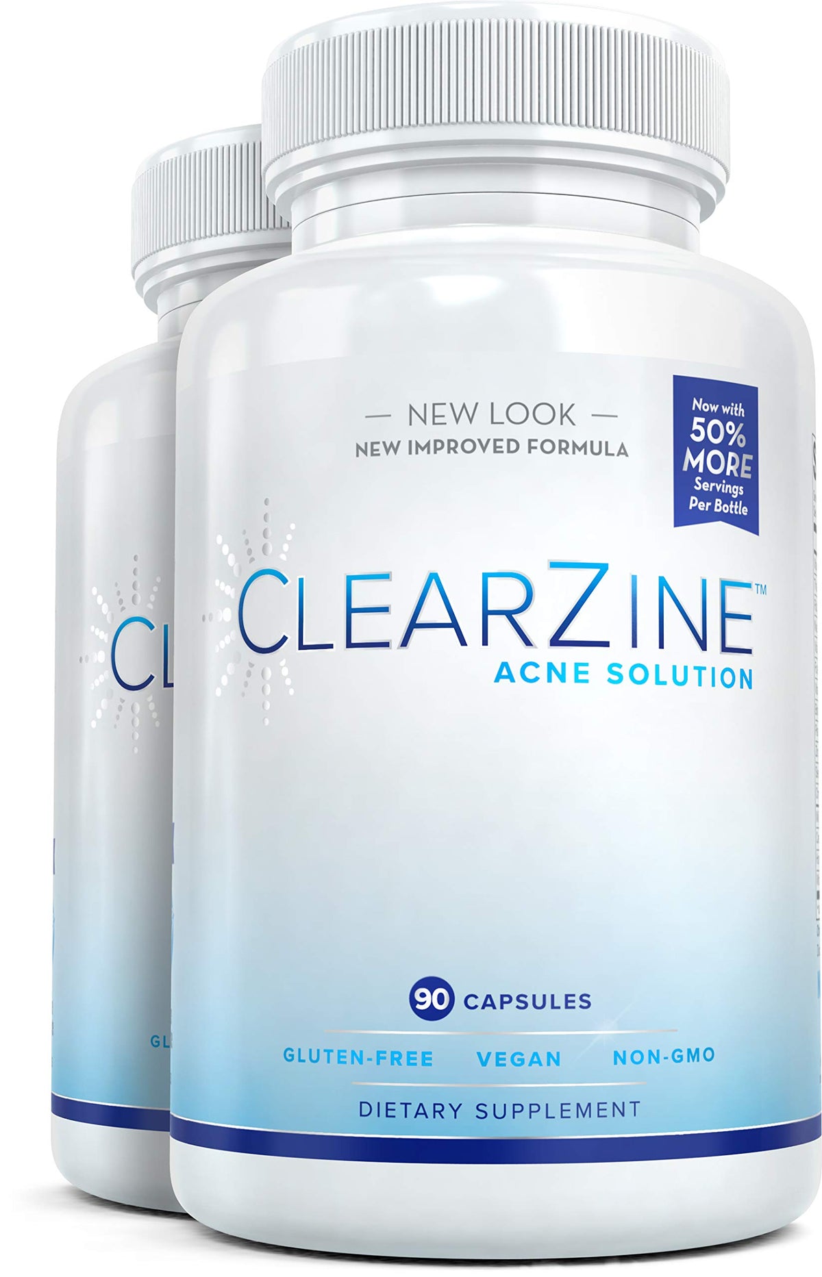 ClearZine Acne Pills for Teens & Adults - 120 Capsules