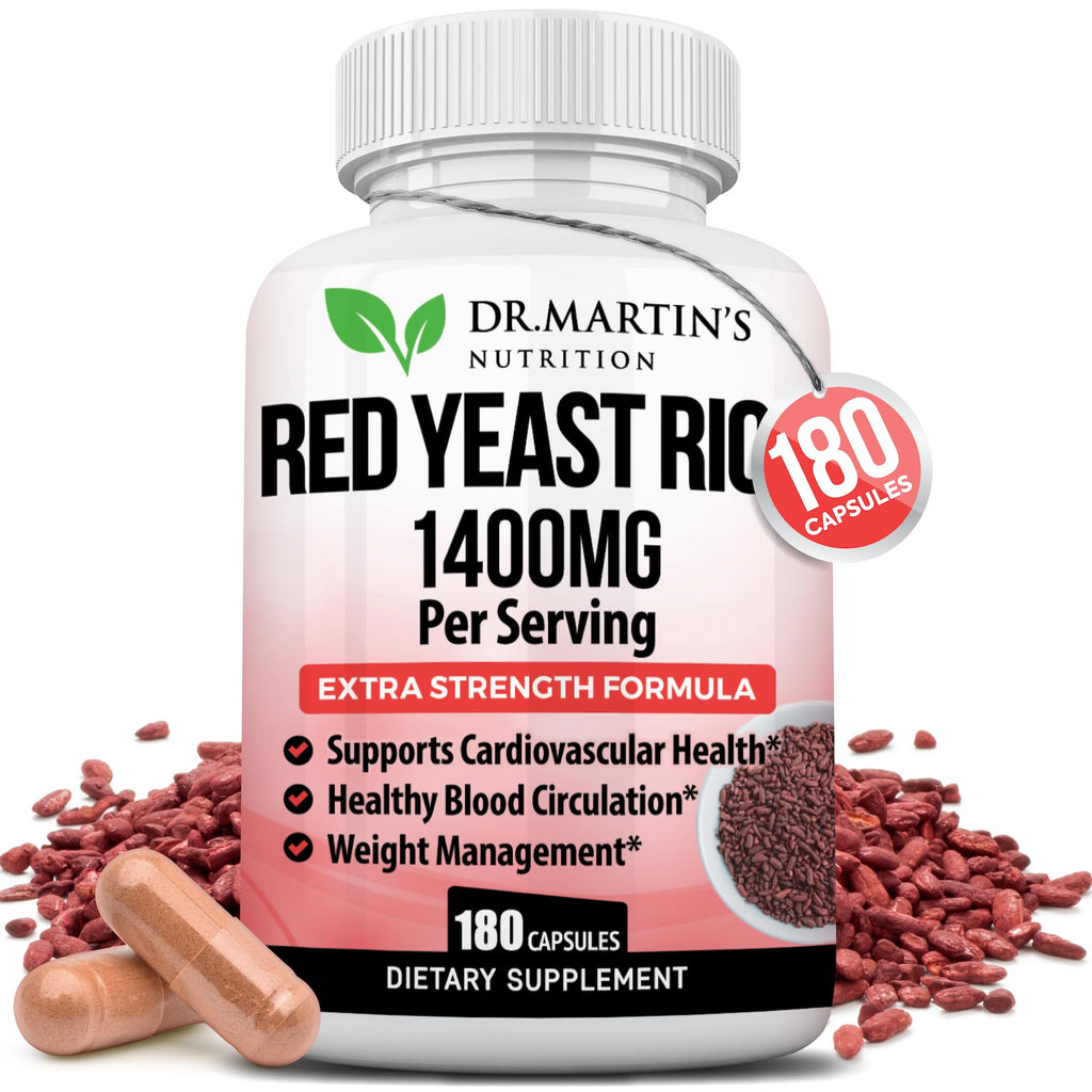 Dr. Martin's Nutrition Red Yeast Rice 1400mg & CoQ10 - 180 Capsules - image 10