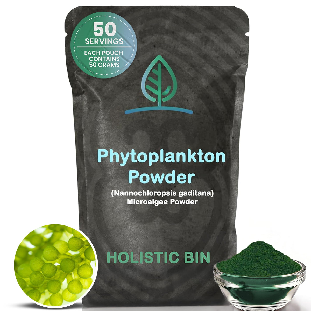 Holistic Bin Marine Phytoplankton Powder Vegan Omega 3 - 50g