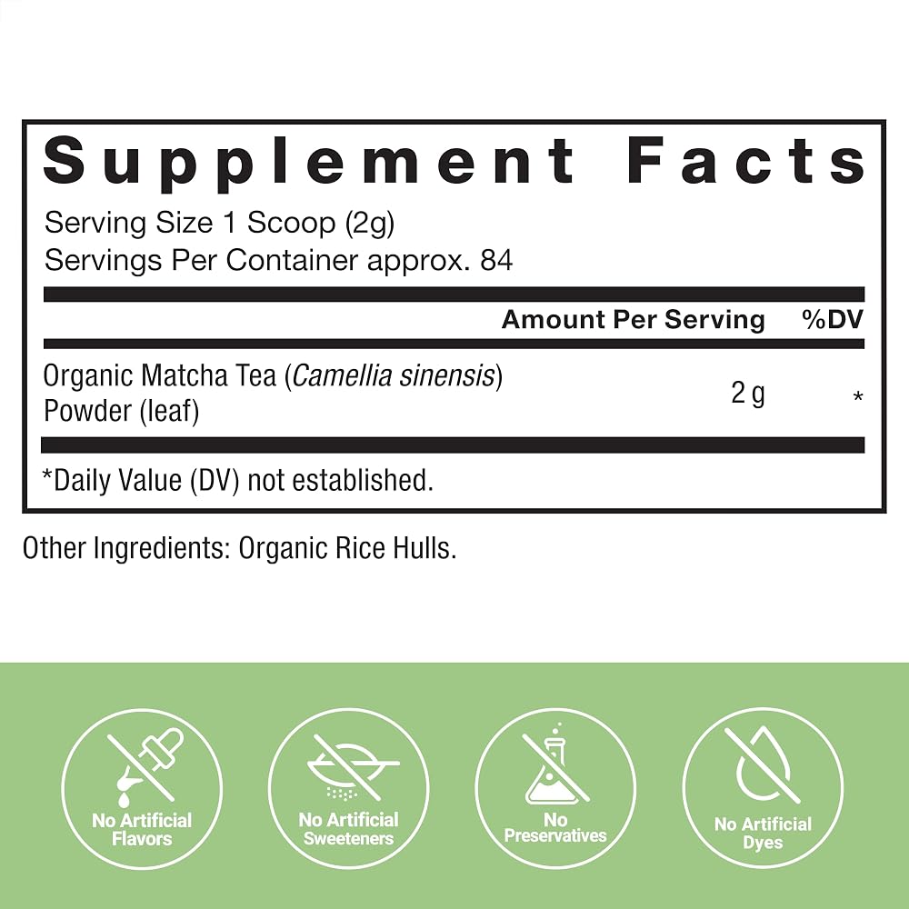 Force Factor Organic Matcha Green Tea Powder - 5.96 Ounce - image 5