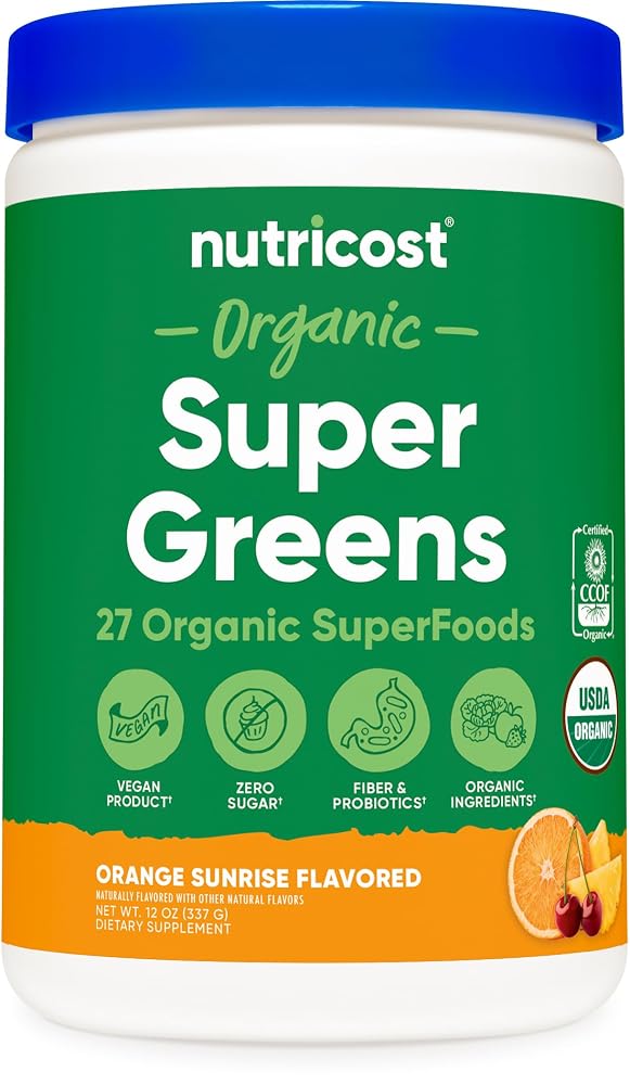 Nutricost Organic Super Greens Powder (30 Servings) - Superfood