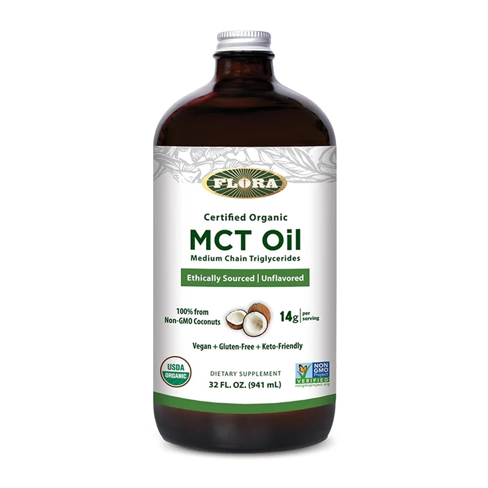 Flora Certified Organic MCT Oil C8 & C10 - 32 fl. oz.