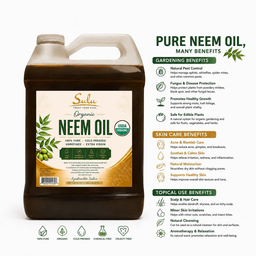 SULU ORGANICS 100% Pure Unrefined Virgin Cold Pressed Neem Oil 1 - image 2