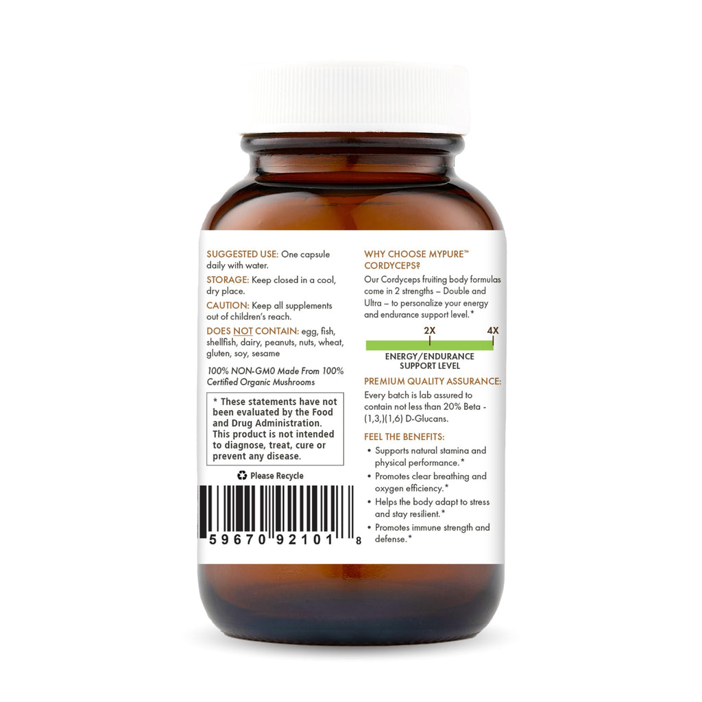 PURE ESSENCE LABS MyPure Cordyceps - Organic Mushroom Supplement
