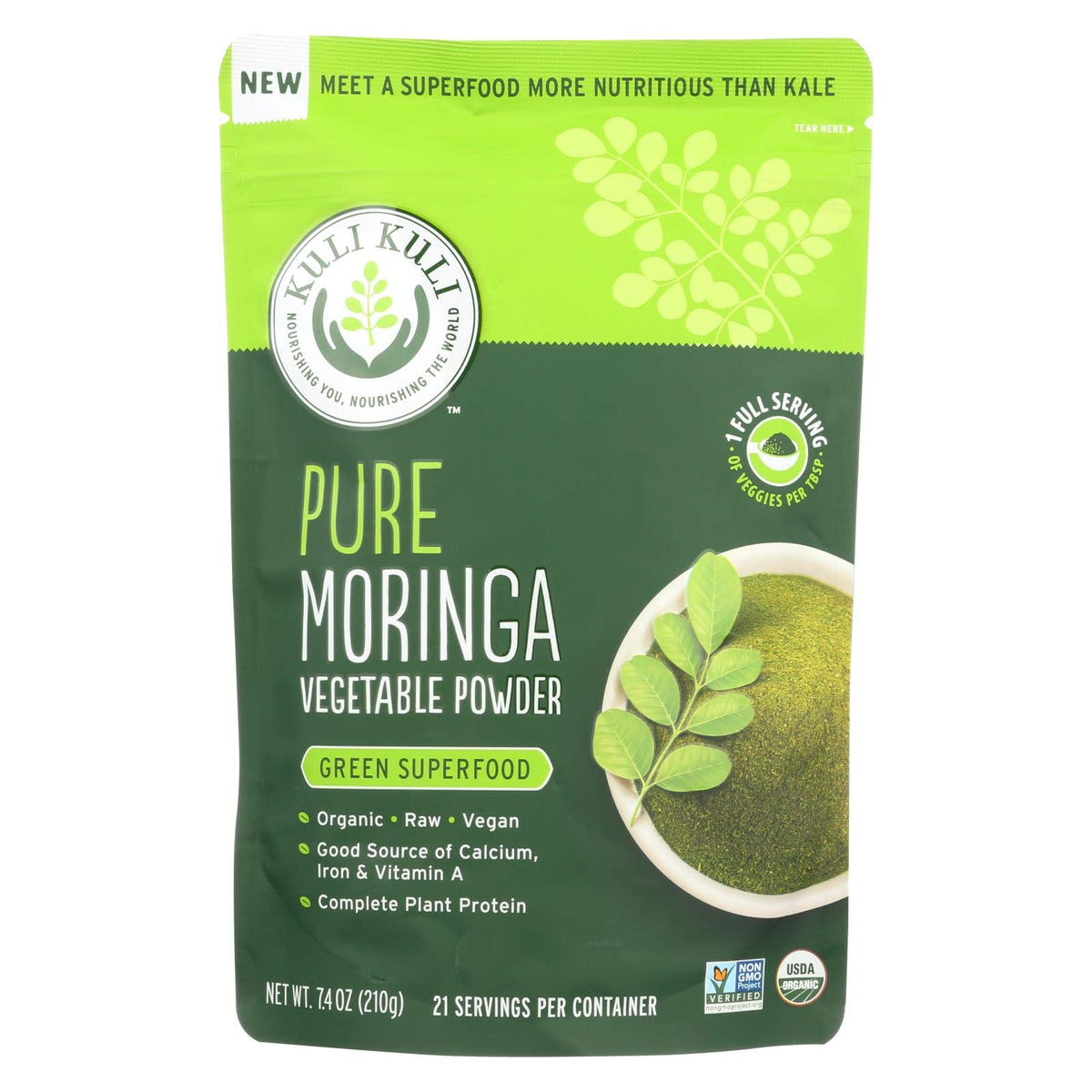 Kuli Kuli Pure Moringa Vegetable Powder - 7.4 oz