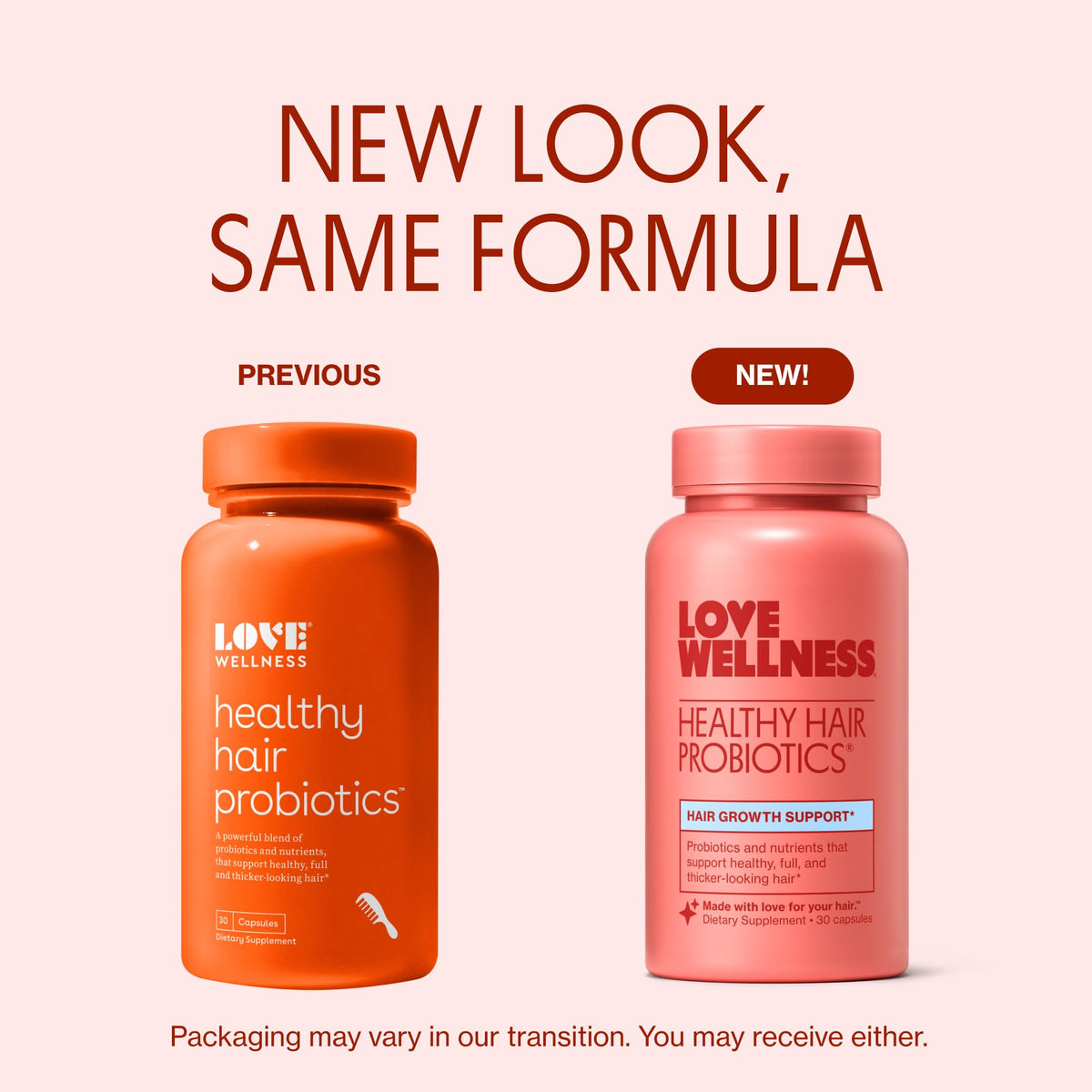 Love Wellness Healthy Hair Probiotics with Biotin - 30 Capsules - image 2