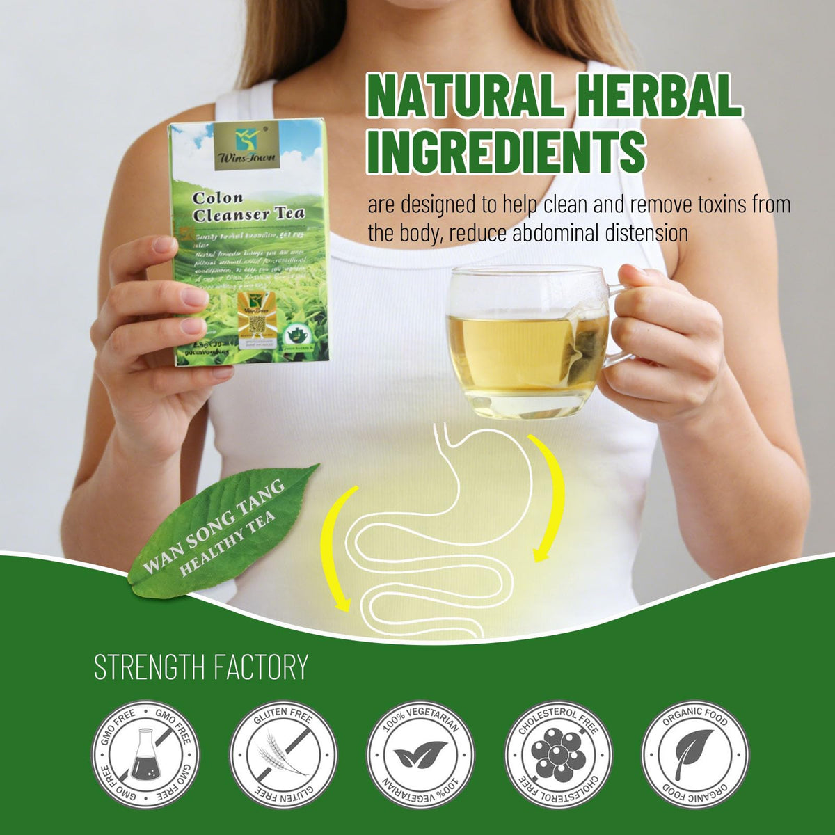 Wins Town Colon Cleanser Tea Herbal Blend - 20 Teabags - image 3