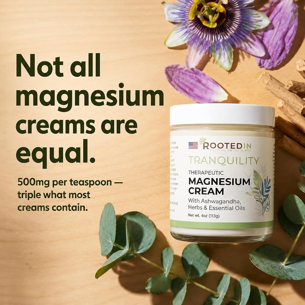 Rooted In Magnesium Lotion for Stress Relief - 4 oz - image 2