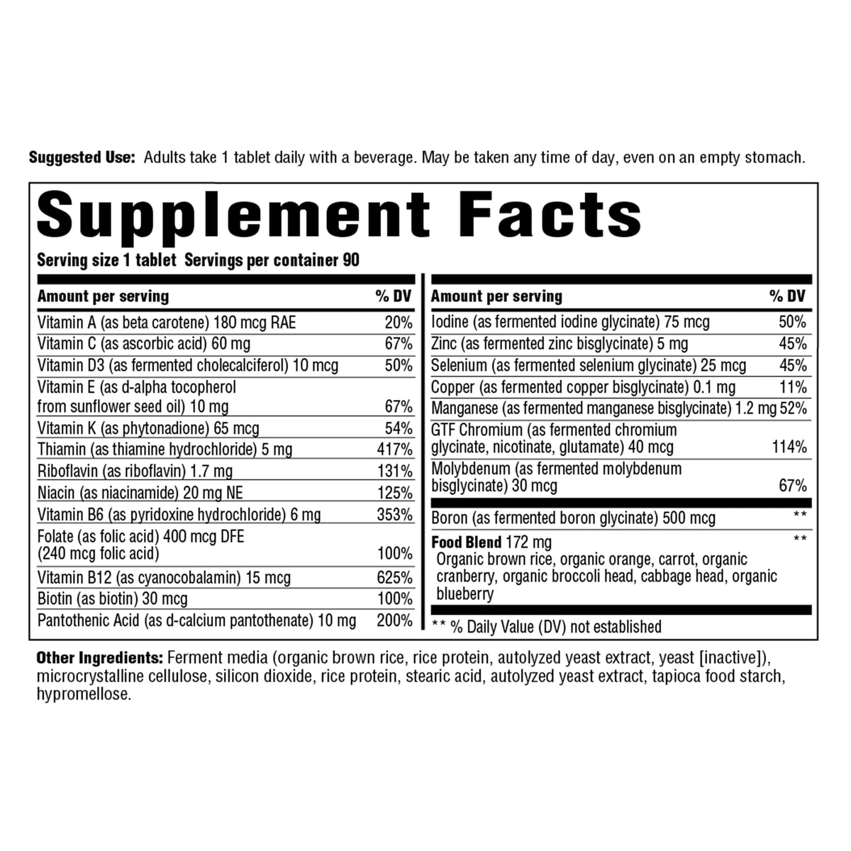 Innate Response Formulas One Daily Iron Free Multivitamin - 90 Tablets - image 2
