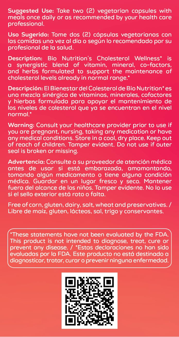 Bio Nutrition Cholesterol Wellness - 60 Capsules - image 4