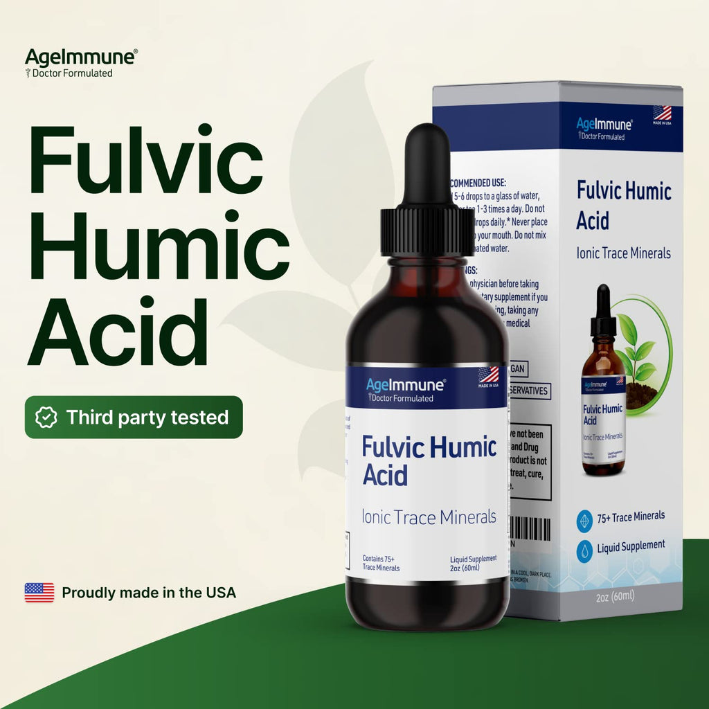 AgeImmune Fulvic Acid Humic Acid 500 mg - 2 Fl Oz - image 3
