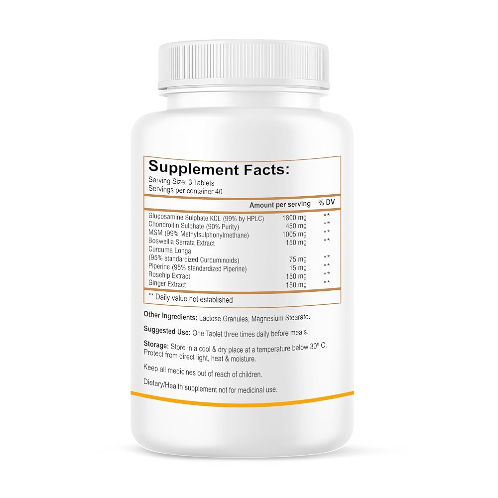 BIOTREX NUTRACEUTICALS Glucosamine Chondroitin MSM - 60 Capsules - image 2