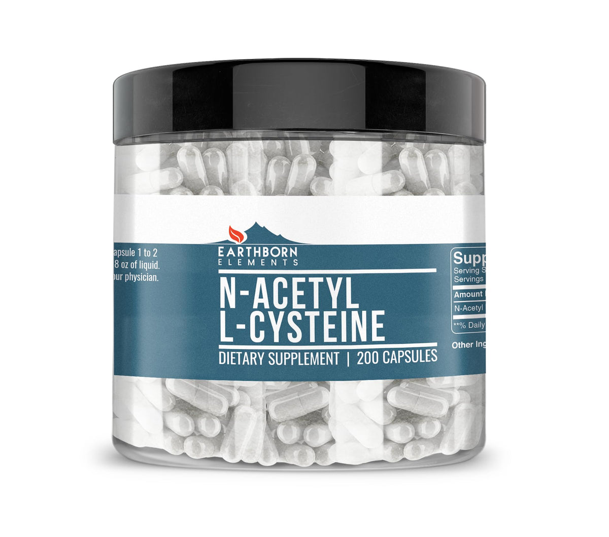 Earthborn Elements NAC N-Acetyl L-Cysteine - 200 Capsules